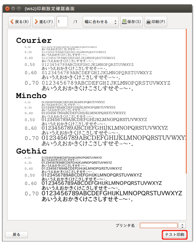 日レセ:プリンタの設定12